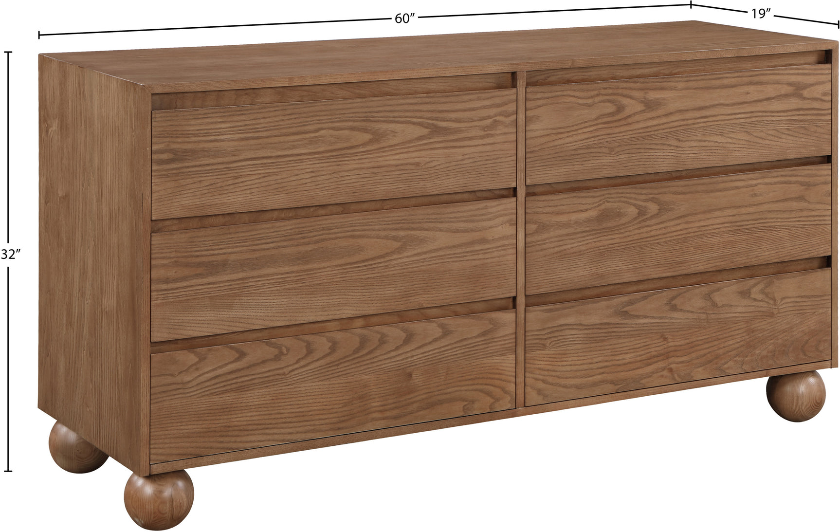 Coastline Walnut Wood Dresser - Ornate Home