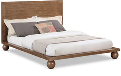 Coastline Walnut Wood King Bed (3 Boxes) - Ornate Home