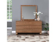 Coastline Walnut Wood Mirror - Ornate Home