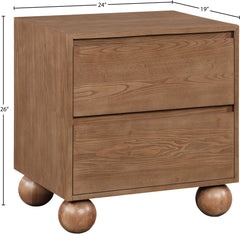 Coastline Walnut Wood Nightstand - Ornate Home
