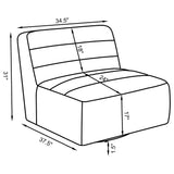 Cobie Dark Charcoal Upholstered Armless Swivel Chair - Ornate Home