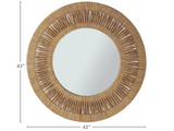 Coca Plum Woven Abaca Mirror - Ornate Home