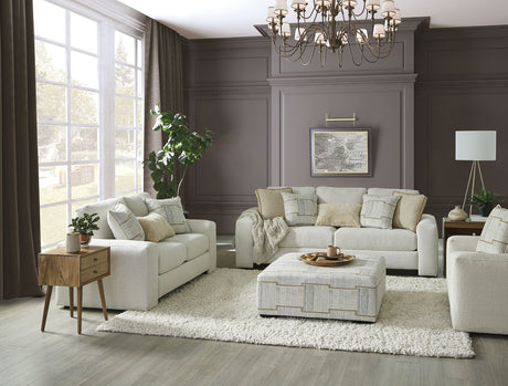 Cochrane Beige Ottoman - Ornate Home