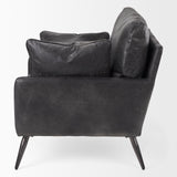 Cochrane Black Leather Wrapped Chair - Ornate Home