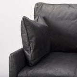Cochrane Black Leather Wrapped Chair - Ornate Home