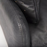 Cochrane Black Leather Wrapped Chair - Ornate Home