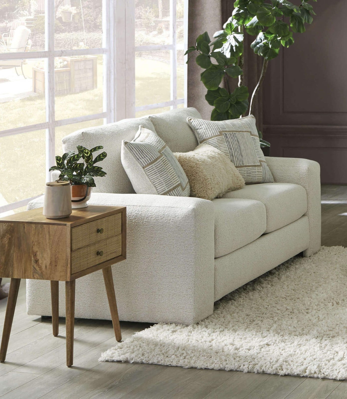 Cochrane Cream/Beige Sofa & Loveseat - Ornate Home