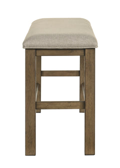 Cockrell Beige/Brown Counter Height Bench - Ornate Home