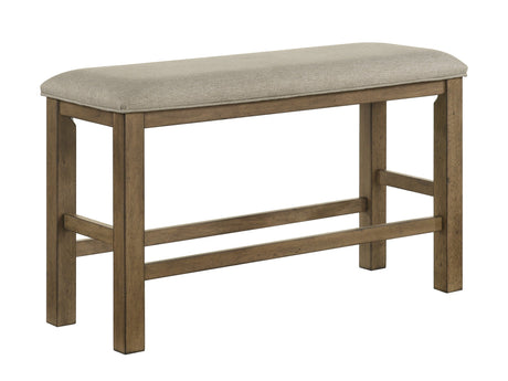 Cockrell Beige/Brown Counter Height Bench - Ornate Home
