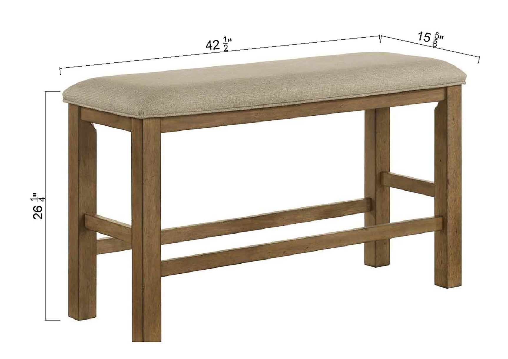 Cockrell Beige/Brown Counter Height Dining Set - Ornate Home