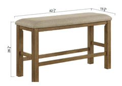Cockrell Beige/Brown Counter Height Dining Set - Ornate Home