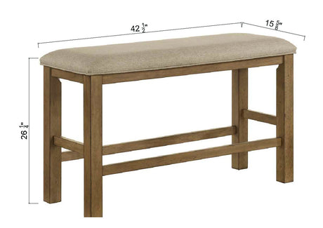 Cockrell Beige/Brown Counter Height Dining Set - Ornate Home