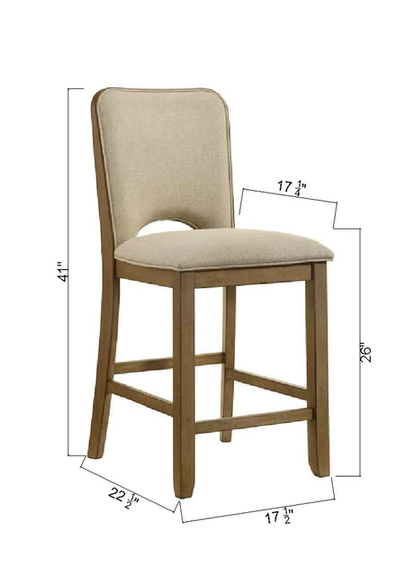 Cockrell Beige/Brown Counter Height Dining Set - Ornate Home