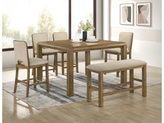 Cockrell Brown Counter Height Table (w/ 18 Leaf) - Ornate Home
