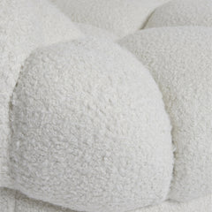 Coco White/Cream Fabric Swivel Chair - Ornate Home