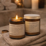 7.2oz Lavender + Coriander Natural Coconut Apricot Wax Candle