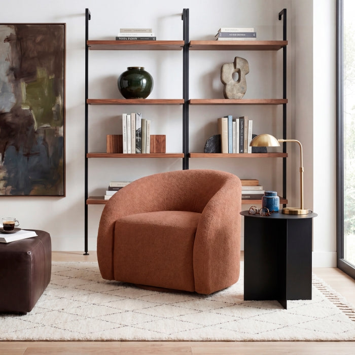 Cocoon Brown Swivel Chair - Ornate Home
