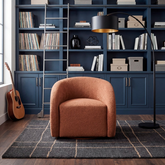 Cocoon Brown Swivel Chair - Ornate Home