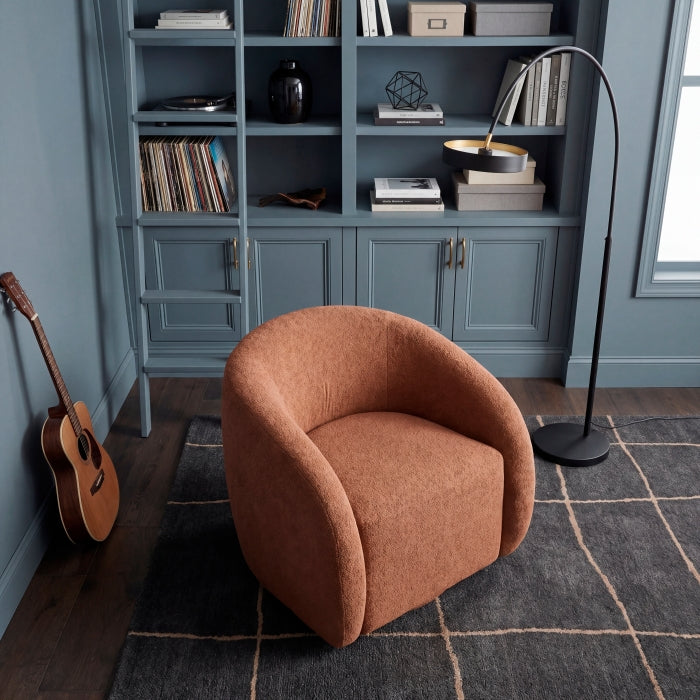 Cocoon Brown Swivel Chair - Ornate Home