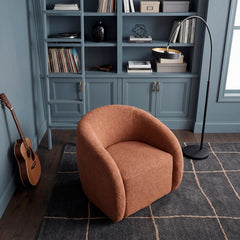 Cocoon Brown Swivel Chair - Ornate Home