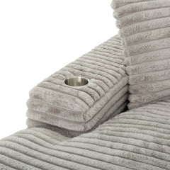 Cocoon Gray Mega Chaise Lounge w/ Dual Cupholders & USB Ports - Ornate Home