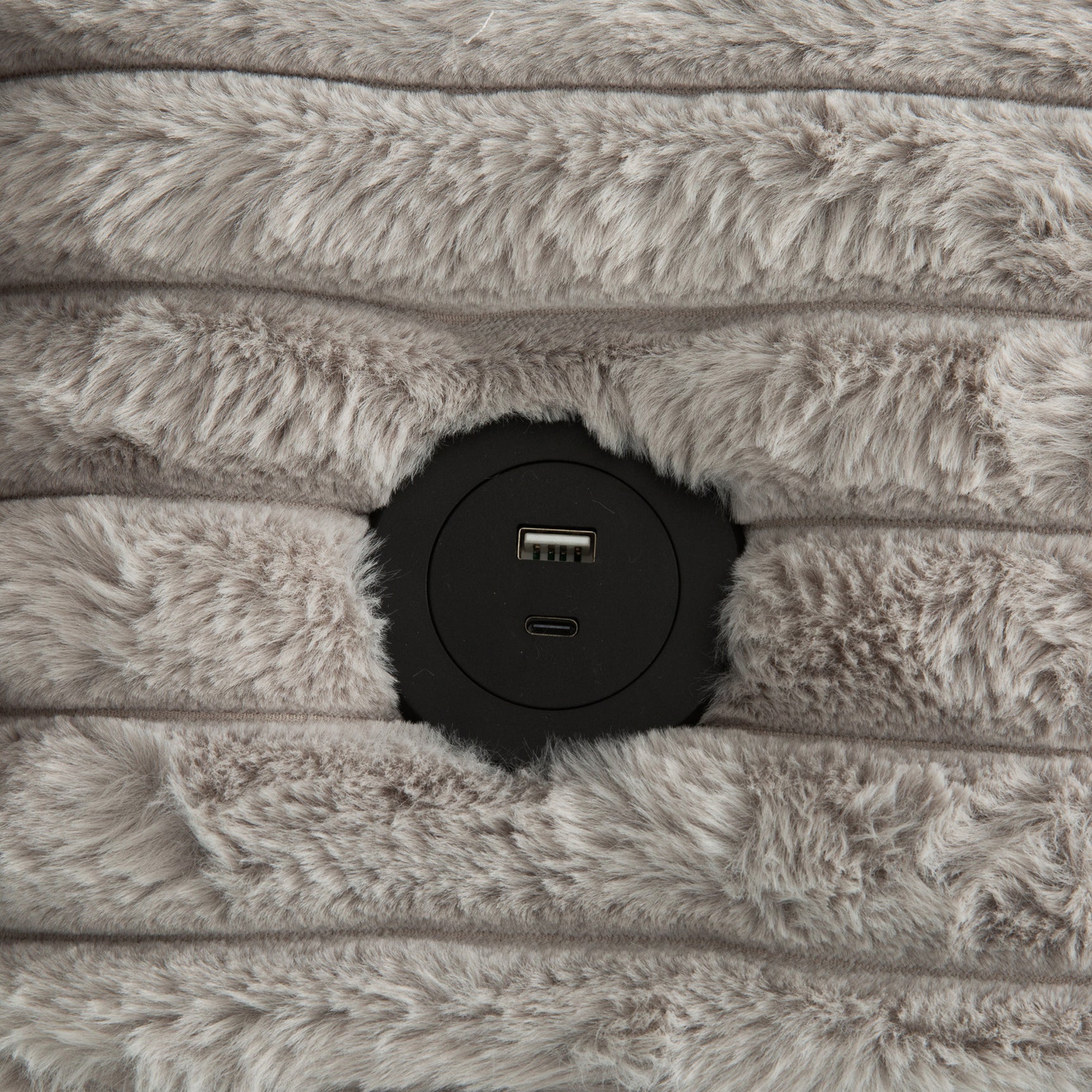 Cocoon Gray Mega Chaise Lounge w/ Dual Cupholders & USB Ports - Ornate Home