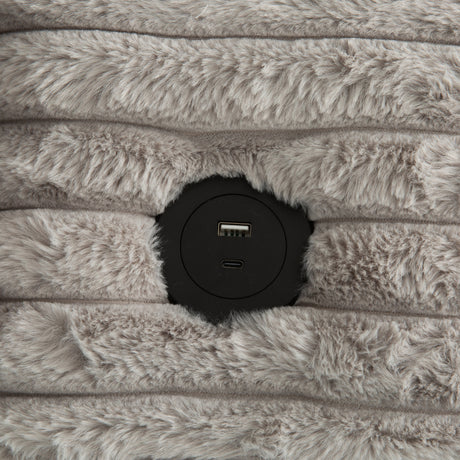 Cocoon Gray Mega Chaise Lounge w/ Dual Cupholders & USB Ports - Ornate Home