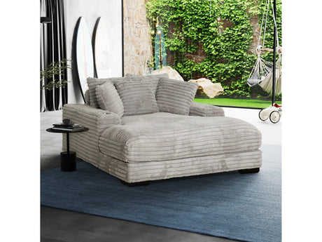 Cocoon Gray Mega Chaise Lounge w/ Dual Cupholders & USB Ports - Ornate Home