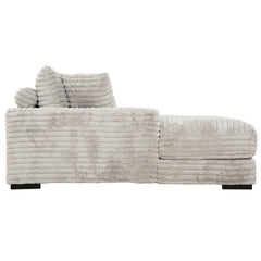 Cocoon Gray Mega Chaise Lounge w/ Dual Cupholders & USB Ports - Ornate Home