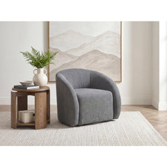 Cocoon Gray Swivel Chair - Ornate Home