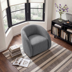 Cocoon Gray Swivel Chair - Ornate Home