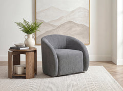 Cocoon Gray Swivel Chair - Ornate Home