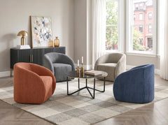 Cocoon Gray Swivel Chair - Ornate Home