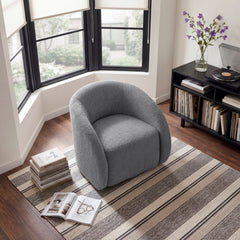 Cocoon Gray Swivel Chair - Ornate Home