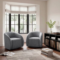 Cocoon Gray Swivel Chair - Ornate Home
