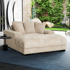 Cocoon Taupe Mega Chaise Lounge w/ Dual Cupholders & USB Ports - Ornate Home