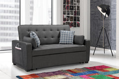 Cody Gray 70"W Linen Sleeper Sofa - Ornate Home