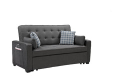 Cody Gray 70"W Linen Sleeper Sofa - Ornate Home