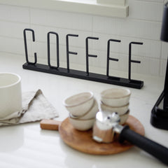 Coffee Black Metal Sign - Ornate Home