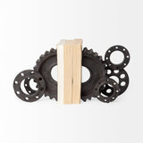 Cogsworth Brown Resin Industrial Gear Bookends (Set of 2) - Ornate Home