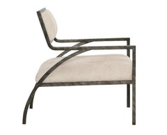 Cohen White/Cream Leather Chair - Ornate Home