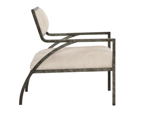 Cohen White/Cream Leather Chair - Ornate Home