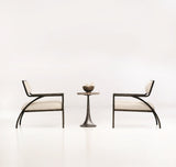 Cohen White/Cream Leather Chair - Ornate Home