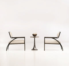 Cohen White/Cream Leather Chair - Ornate Home