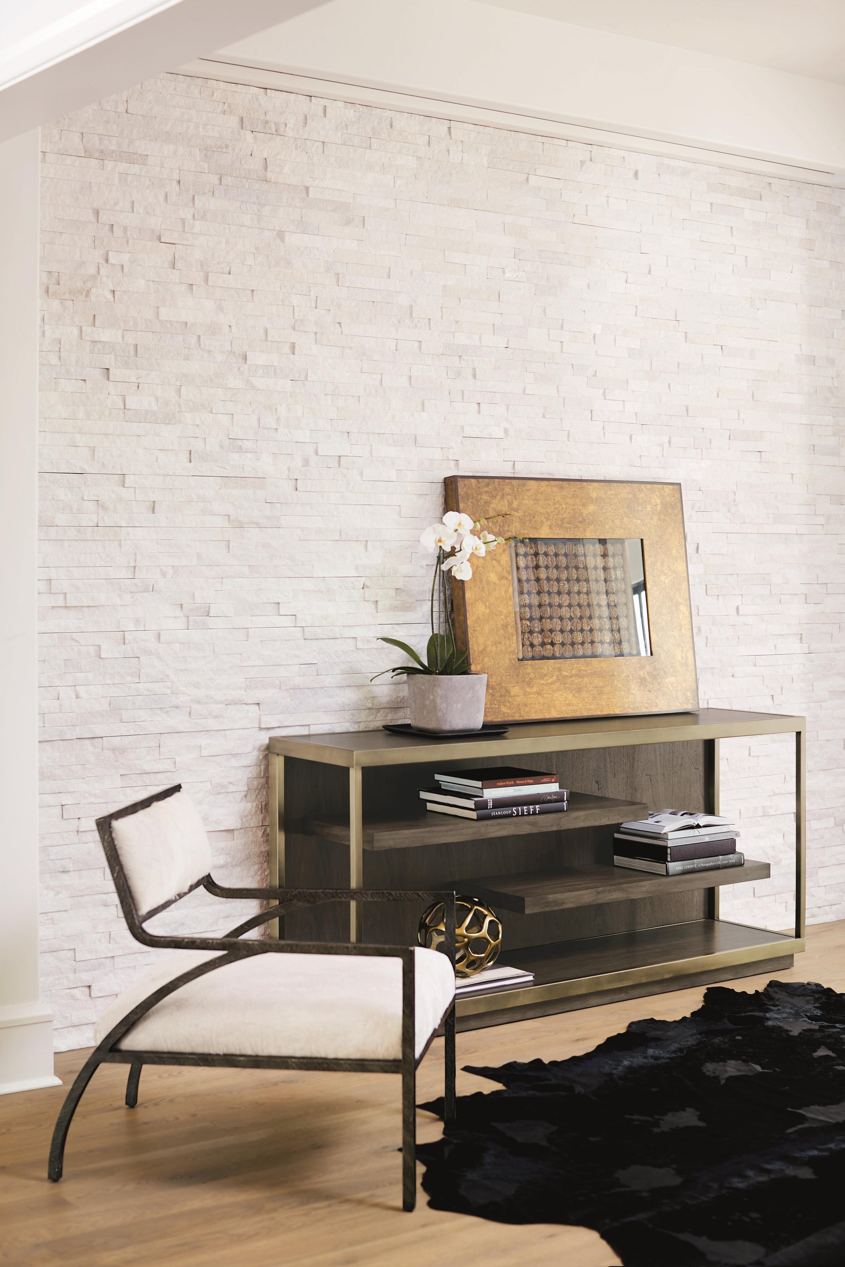 Cohen White/Cream Leather Chair - Ornate Home