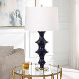Coil Blue Sculpted Table Lamp - Ornate Home