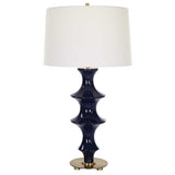 Coil Blue Sculpted Table Lamp - Ornate Home