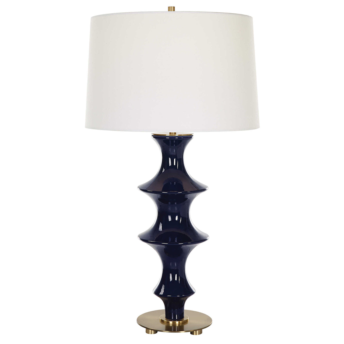 Coil Blue Sculpted Table Lamp - Ornate Home