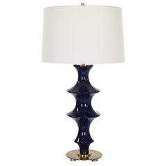 Coil Blue Sculpted Table Lamp - Ornate Home