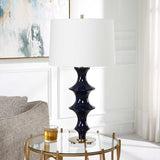 Coil Blue Sculpted Table Lamp - Ornate Home
